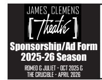 James Clemens Theatre - 2025/2025 - Sponsorships